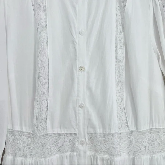 🎀 LoveShackFancy for Target Phoebe White Button-Up Dress - Picture 7 of 16